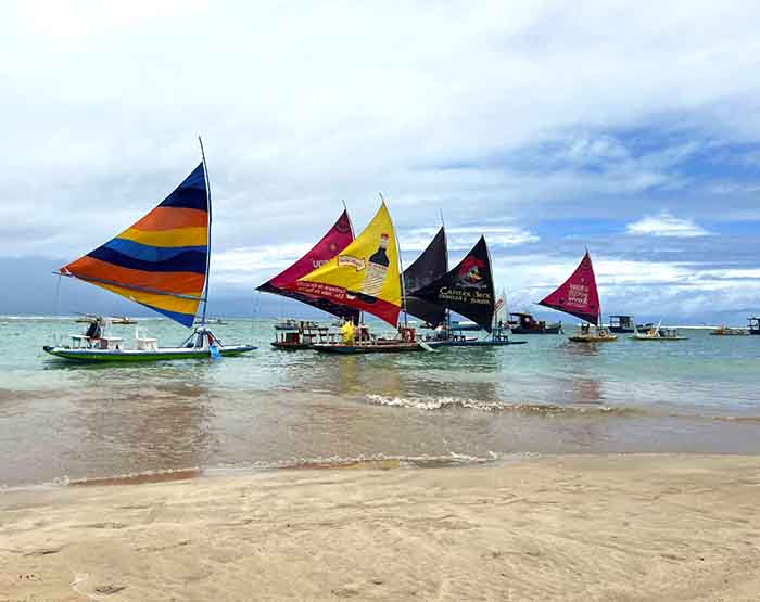 Qué hacer en Porto de Galinhas: jangadas en las playas del centro